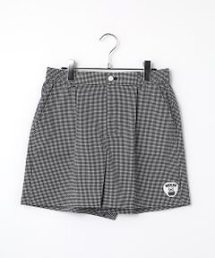 Mademoiselle NON NON / マドモアゼルノンノン ショート・ハーフ・半端丈パンツ | レディースGOLF クールマックスコットンサッカーストライプ＆ギンガム タック入りショートパンツ