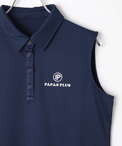 Mademoiselle NON NON / マドモアゼルノンノン ポロシャツ | レディースGOLF エステルエコメッシュ ノースリーブポロシャツ | 詳細6