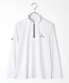 Mademoiselle NON NON / マドモアゼルノンノン カットソー | レディースGOLF フルダル75Dバックハニカム ハーフジップスタンドカラーカットソー