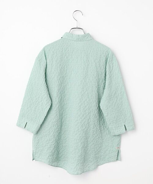 Mademoiselle NON NON / マドモアゼルノンノン シャツ・ブラウス | コットンシャーリングギンガムチェック オーバーブラウス[8分袖] | 詳細2
