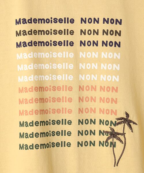 Mademoiselle NON NON / マドモアゼルノンノン Tシャツ | エアーコットン天竺 5色ロゴプリントTシャツ | 詳細2