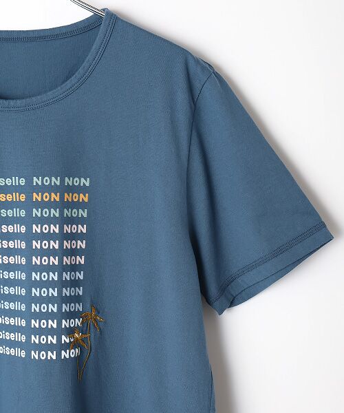 Mademoiselle NON NON / マドモアゼルノンノン Tシャツ | エアーコットン天竺 5色ロゴプリントTシャツ | 詳細5