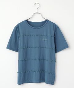Mademoiselle NON NON / マドモアゼルノンノン Tシャツ | エアーコットン天竺 メローステッチ配色切替Tシャツ