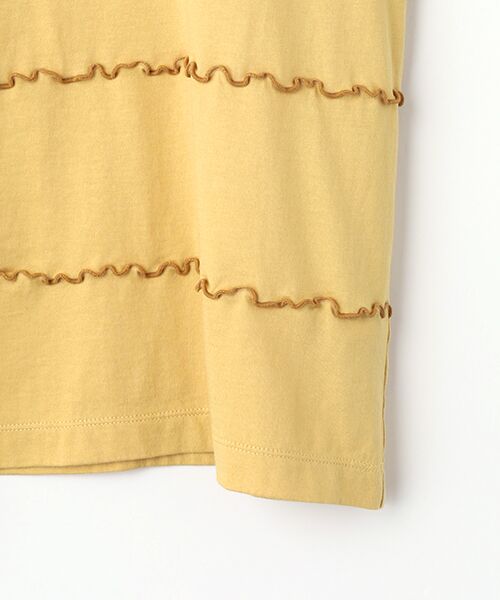 Mademoiselle NON NON / マドモアゼルノンノン Tシャツ | エアーコットン天竺 メローステッチ配色切替Tシャツ | 詳細4