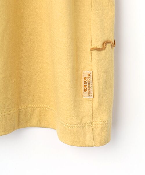 Mademoiselle NON NON / マドモアゼルノンノン Tシャツ | エアーコットン天竺 メローステッチ配色切替Tシャツ | 詳細5