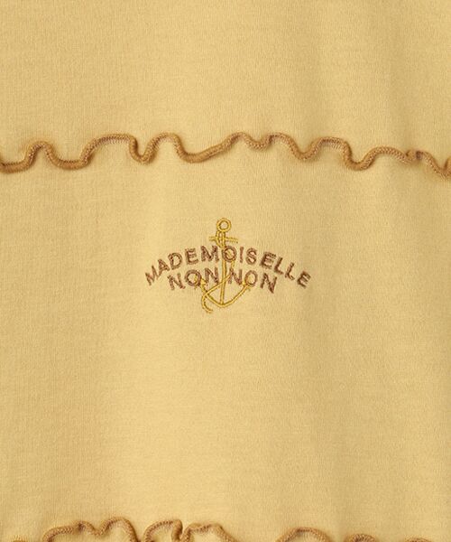 Mademoiselle NON NON / マドモアゼルノンノン Tシャツ | エアーコットン天竺 メローステッチ配色切替Tシャツ | 詳細6
