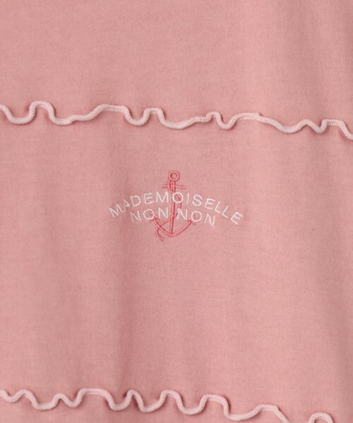 Mademoiselle NON NON / マドモアゼルノンノン Tシャツ | エアーコットン天竺 メローステッチ配色切替Tシャツ | 詳細7