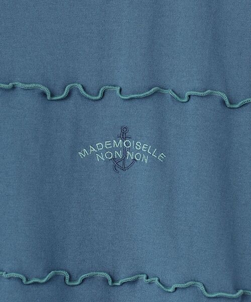 Mademoiselle NON NON / マドモアゼルノンノン Tシャツ | エアーコットン天竺 メローステッチ配色切替Tシャツ | 詳細8