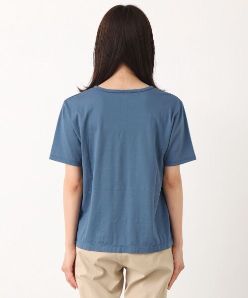 Mademoiselle NON NON / マドモアゼルノンノン Tシャツ | エアーコットン天竺 メローステッチ配色切替Tシャツ | 詳細11