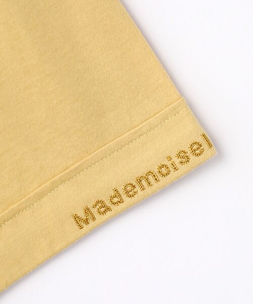 Mademoiselle NON NON / マドモアゼルノンノン Tシャツ | エアーコットン天竺 ロゴチェーン刺繍ボートネックTシャツ[5分袖] | 詳細2