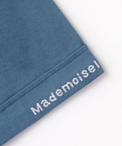 Mademoiselle NON NON / マドモアゼルノンノン Tシャツ | エアーコットン天竺 ロゴチェーン刺繍ボートネックTシャツ[5分袖] | 詳細7