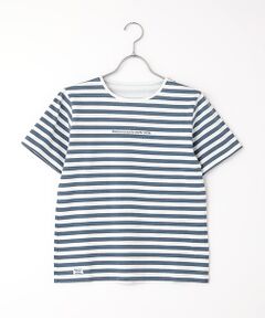 Mademoiselle NON NON / マドモアゼルノンノン Tシャツ | ヴィンテージボーダープリント天竺 半袖Tシャツ