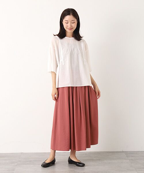 Mademoiselle NON NON / マドモアゼルノンノン シャツ・ブラウス | コットンローンハンドワッシャー レースプルオーバーブラウス[6分袖] | 詳細6