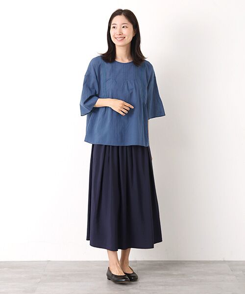 Mademoiselle NON NON / マドモアゼルノンノン シャツ・ブラウス | コットンローンハンドワッシャー レースプルオーバーブラウス[6分袖] | 詳細13