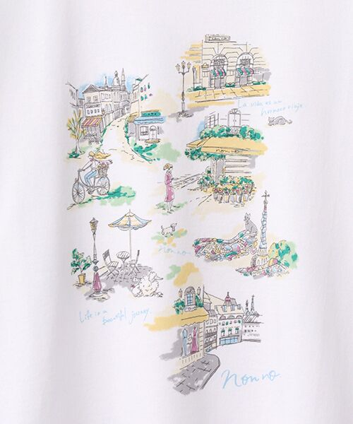 Mademoiselle NON NON / マドモアゼルノンノン Tシャツ | シャンカー6オーガニック天竺 LIFE IS A JOURNEYプリントTシャツ | 詳細1