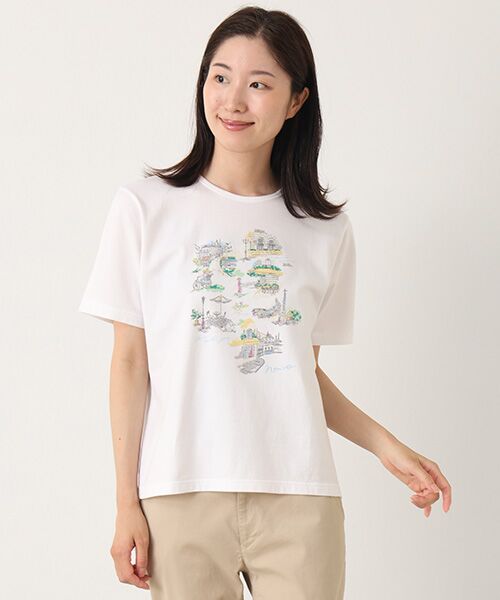 Mademoiselle NON NON / マドモアゼルノンノン Tシャツ | シャンカー6オーガニック天竺 LIFE IS A JOURNEYプリントTシャツ | 詳細3