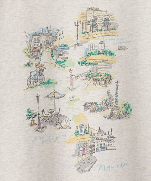 Mademoiselle NON NON / マドモアゼルノンノン Tシャツ | シャンカー6オーガニック天竺 LIFE IS A JOURNEYプリントTシャツ | 詳細6