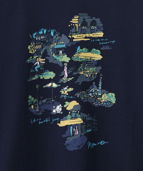 Mademoiselle NON NON / マドモアゼルノンノン Tシャツ | シャンカー6オーガニック天竺 LIFE IS A JOURNEYプリントTシャツ | 詳細8