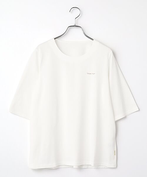 Mademoiselle NON NON / マドモアゼルノンノン Tシャツ | ギザンテイー天竺AラインTシャツ（オフシロ）