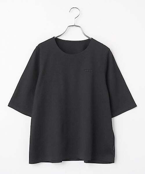 Mademoiselle NON NON / マドモアゼルノンノン Tシャツ | ギザンテイー天竺AラインTシャツ（クロ）