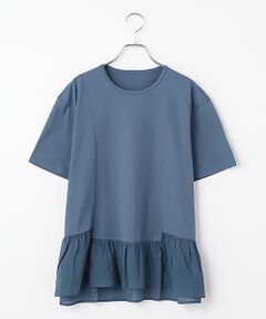 Mademoiselle NON NON / マドモアゼルノンノン Tシャツ | ギザンテイー天竺 切替フレアーAラインTシャツ