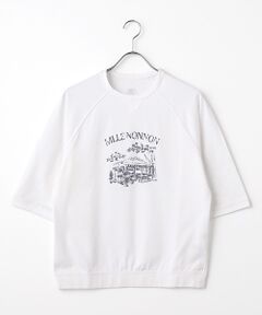 Mademoiselle NON NON / マドモアゼルノンノン カットソー | タリイ天竺 パパスカフェプリントカットソー