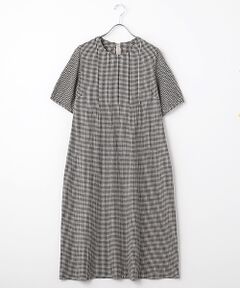 Mademoiselle NON NON / マドモアゼルノンノン ロング・マキシ丈ワンピース | オーガニックコットンリネン ノーカラーサックワンピ―ス