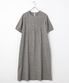 Mademoiselle NON NON / マドモアゼルノンノン ロング・マキシ丈ワンピース | オーガニックコットンリネン ノーカラーサックワンピ―ス