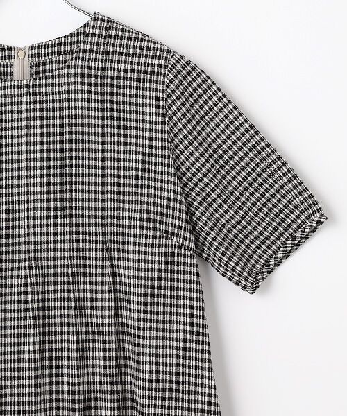 Mademoiselle NON NON / マドモアゼルノンノン ロング・マキシ丈ワンピース | オーガニックコットンリネン ノーカラーサックワンピ―ス | 詳細3