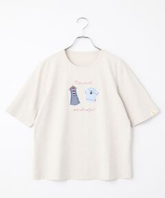 Mademoiselle NON NON / マドモアゼルノンノン Tシャツ | シャンカー6オーガニック天竺 アップリケ刺繍Tシャツ