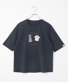 Mademoiselle NON NON / マドモアゼルノンノン Tシャツ | シャンカー6オーガニック天竺 アップリケ刺繍Tシャツ