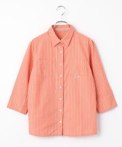 Mademoiselle NON NON / マドモアゼルノンノン シャツ・ブラウス | コットンラミーリネンストライプワッシャーブラウス[7分袖]
