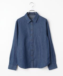 Mademoiselle NON NON / マドモアゼルノンノン シャツ・ブラウス | 5.5OZムラ糸三ツ綾デニムブラウス[長袖]