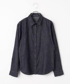 Mademoiselle NON NON / マドモアゼルノンノン シャツ・ブラウス | 5.5OZムラ糸三ツ綾デニムブラウス[長袖]