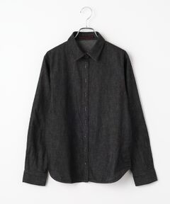 Mademoiselle NON NON / マドモアゼルノンノン シャツ・ブラウス | 5.5OZムラ糸三ツ綾デニムブラウス[長袖]