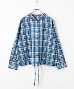 Mademoiselle NON NON / マドモアゼルノンノン シャツ・ブラウス | コンパクトコットンツイル フード付きシャツ