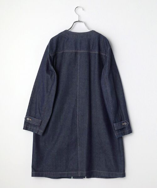 Mademoiselle NON NON / マドモアゼルノンノン その他アウター | 10.5OZバージラデニム ノーカラーコート | 詳細1