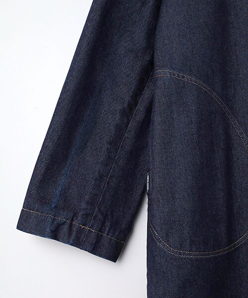Mademoiselle NON NON / マドモアゼルノンノン その他アウター | 10.5OZバージラデニム ノーカラーコート | 詳細3