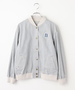 Mademoiselle NON NON / マドモアゼルノンノン ブルゾン | オーガニックコットン ヒッコリーストライプ＆ムジブルゾン