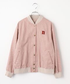 Mademoiselle NON NON / マドモアゼルノンノン ブルゾン | オーガニックコットン ヒッコリーストライプ＆ムジブルゾン