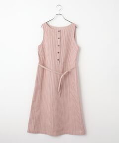 Mademoiselle NON NON / マドモアゼルノンノン ロング・マキシ丈ワンピース | オーガニックコットン ヒッコリーストライプ&ムジワンピース