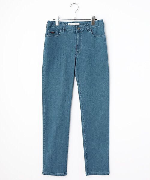 Mademoiselle NON NON / マドモアゼルノンノン デニムパンツ | 10.25OZスーパーパウダーストレッチデニムパンツ[フルレングス]（アッシュグリーン）