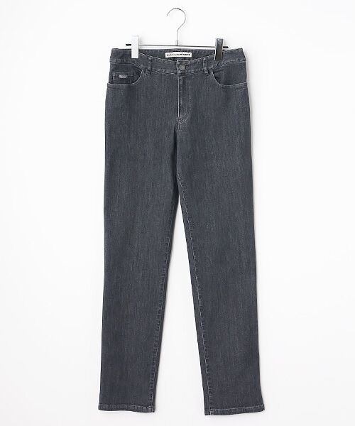 Mademoiselle NON NON / マドモアゼルノンノン デニムパンツ | 10.25OZスーパーパウダーストレッチデニムパンツ[フルレングス]（チャコールグレー）