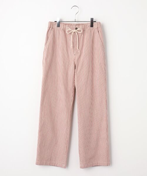 Mademoiselle NON NON / マドモアゼルノンノン その他パンツ | オーガニックコットン ヒッコリーストライプ&ムジパンツ[フルレングス]（レンガストライプ）