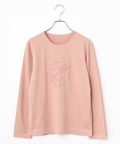 Mademoiselle NON NON / マドモアゼルノンノン Tシャツ | エアーコットン天竺 エンブレムモチーフTシャツ[長袖]