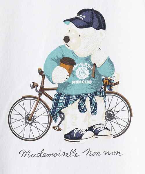 Mademoiselle NON NON / マドモアゼルノンノン Tシャツ | タリイ天竺 プレッピーベアープリントTシャツ[半袖] | 詳細1