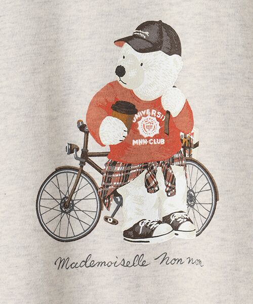 Mademoiselle NON NON / マドモアゼルノンノン Tシャツ | タリイ天竺 プレッピーベアープリントTシャツ[半袖] | 詳細5