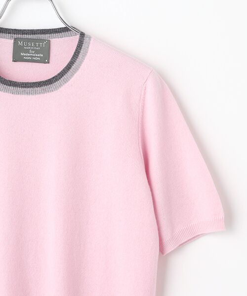 Mademoiselle NON NON / マドモアゼルノンノン ニット・セーター | <MUSETTI>ムゼッティー ウールカシミヤツインニット[半袖] | 詳細2