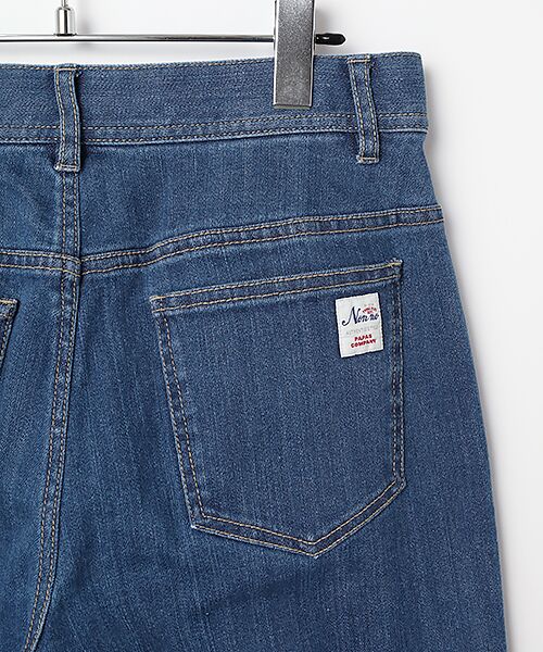 Mademoiselle NON NON / マドモアゼルノンノン デニムパンツ | 11OZバージラストレッチ レーザープリント入り太ストレートデニムパンツ | 詳細3