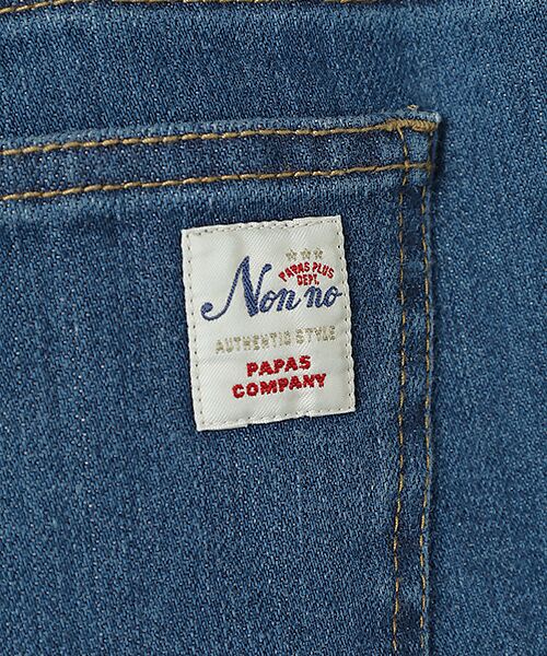 Mademoiselle NON NON / マドモアゼルノンノン デニムパンツ | 11OZバージラストレッチ レーザープリント入り太ストレートデニムパンツ | 詳細8